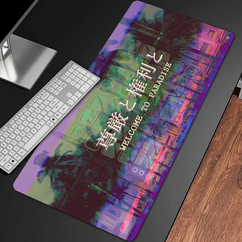 Vaporwave PARADISE Gaming Desk Pad