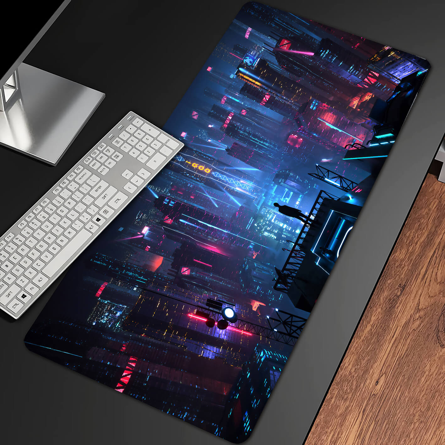 Blue City Night Gaming Mouse pad XXL(2 Versions)