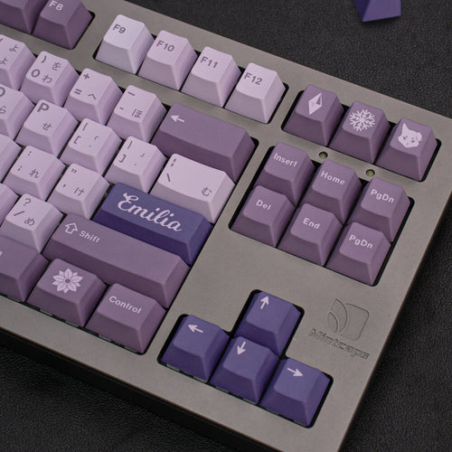 130 pcs Purple Witch Keycap Set, Cherry Profile