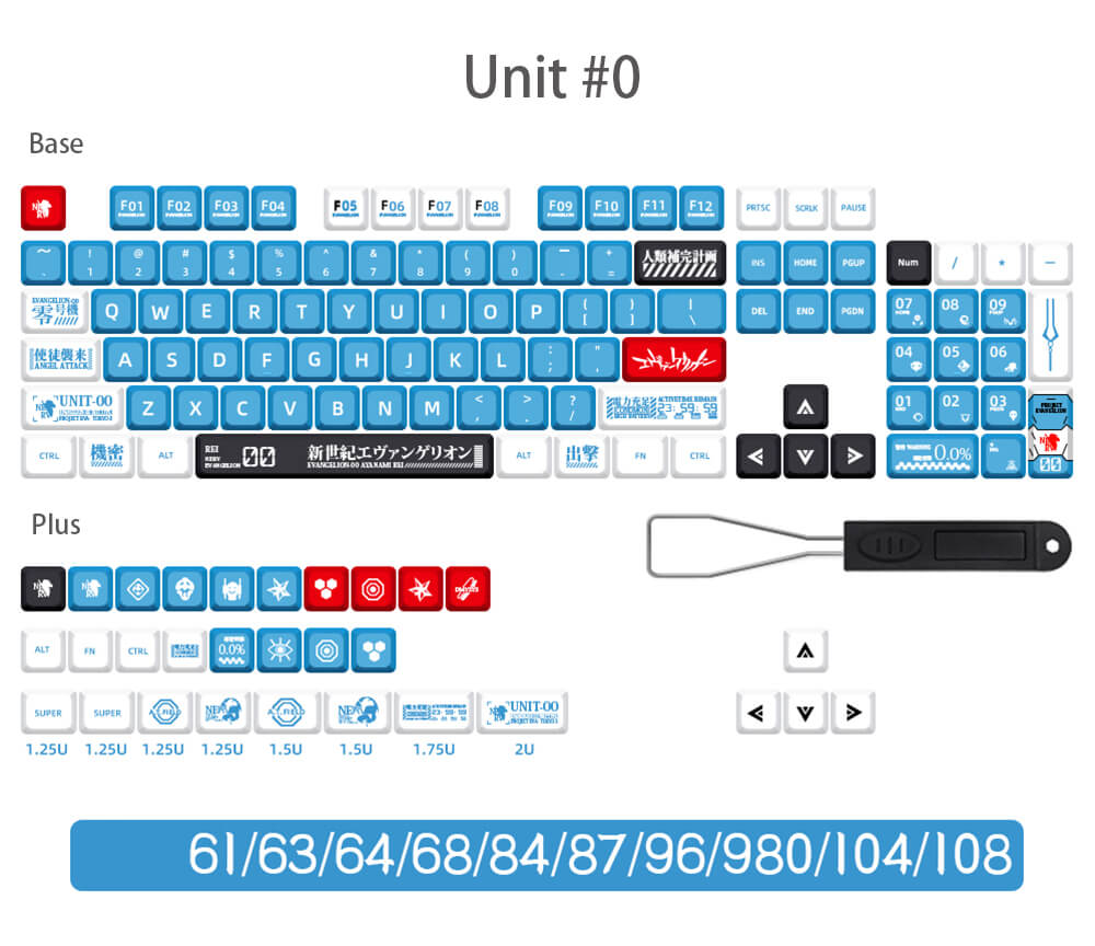 134 pcs Eva Keycap Set，XDA Profile