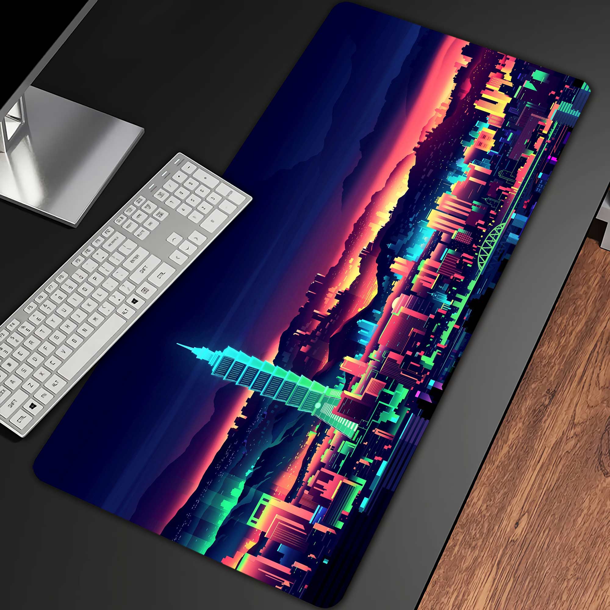 Neon City Desk Pad