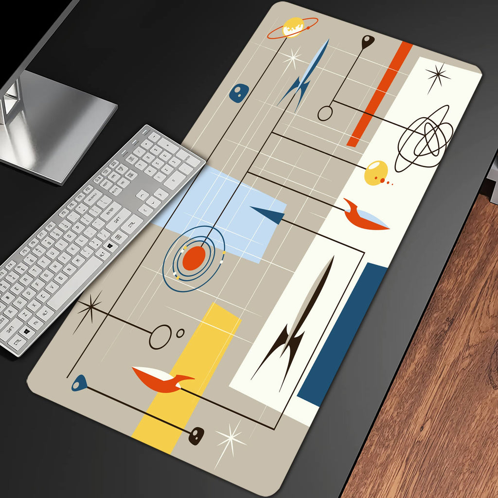 Mid Century Modern Style Shapes Desk Pad(4 Patterns)