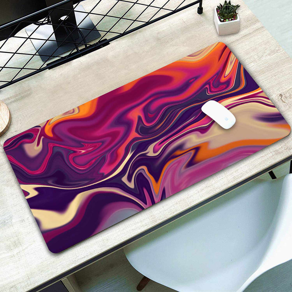 Abstract Purple Pattern Mouse Pad Long