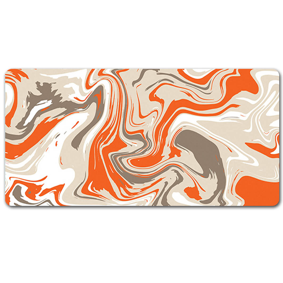 Abstract Orange Pattern Mouse Pad Long