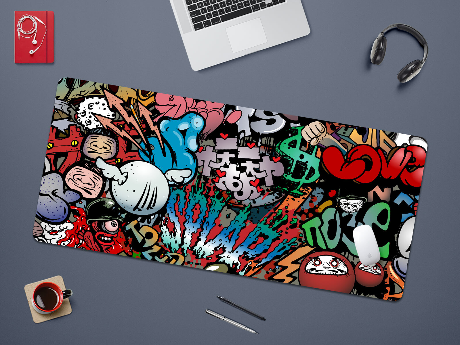 Graffiti Gaming Desk Mat