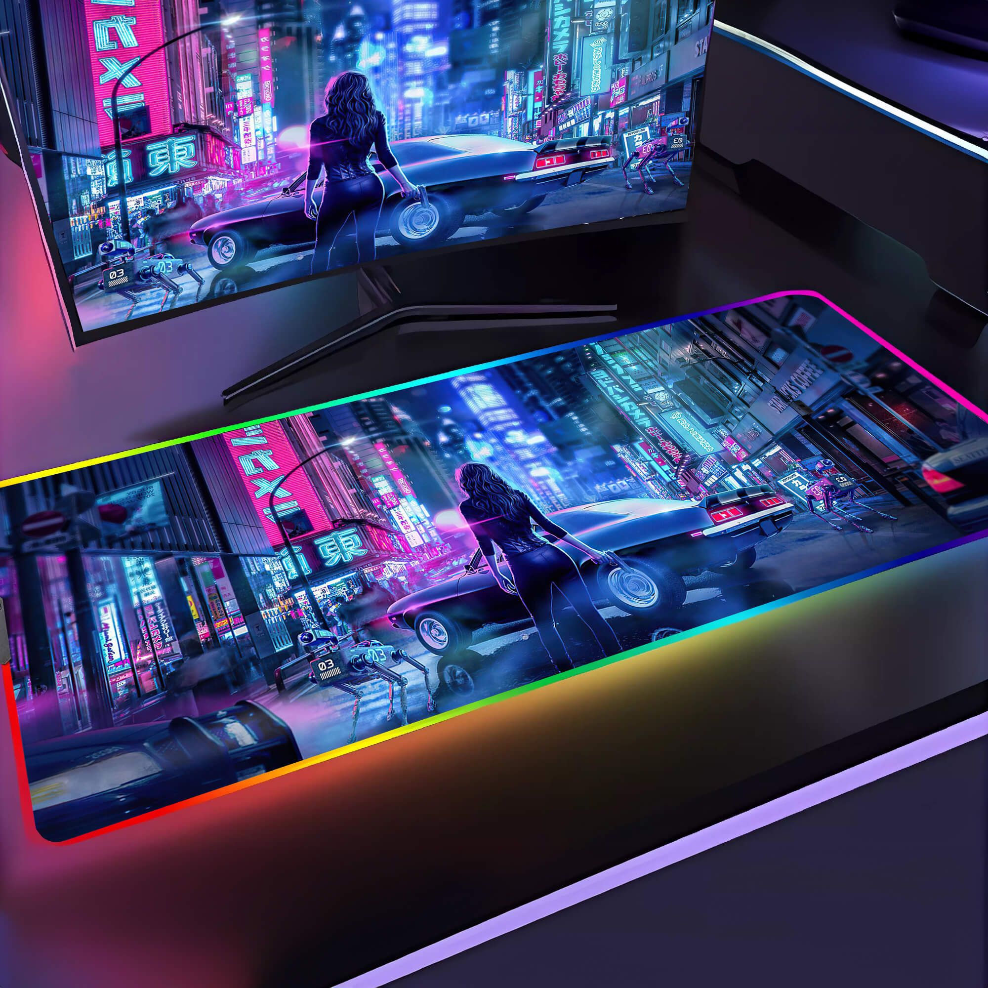 Cyberpunk Tokyo Night Gaming Mouse Pad(250175)