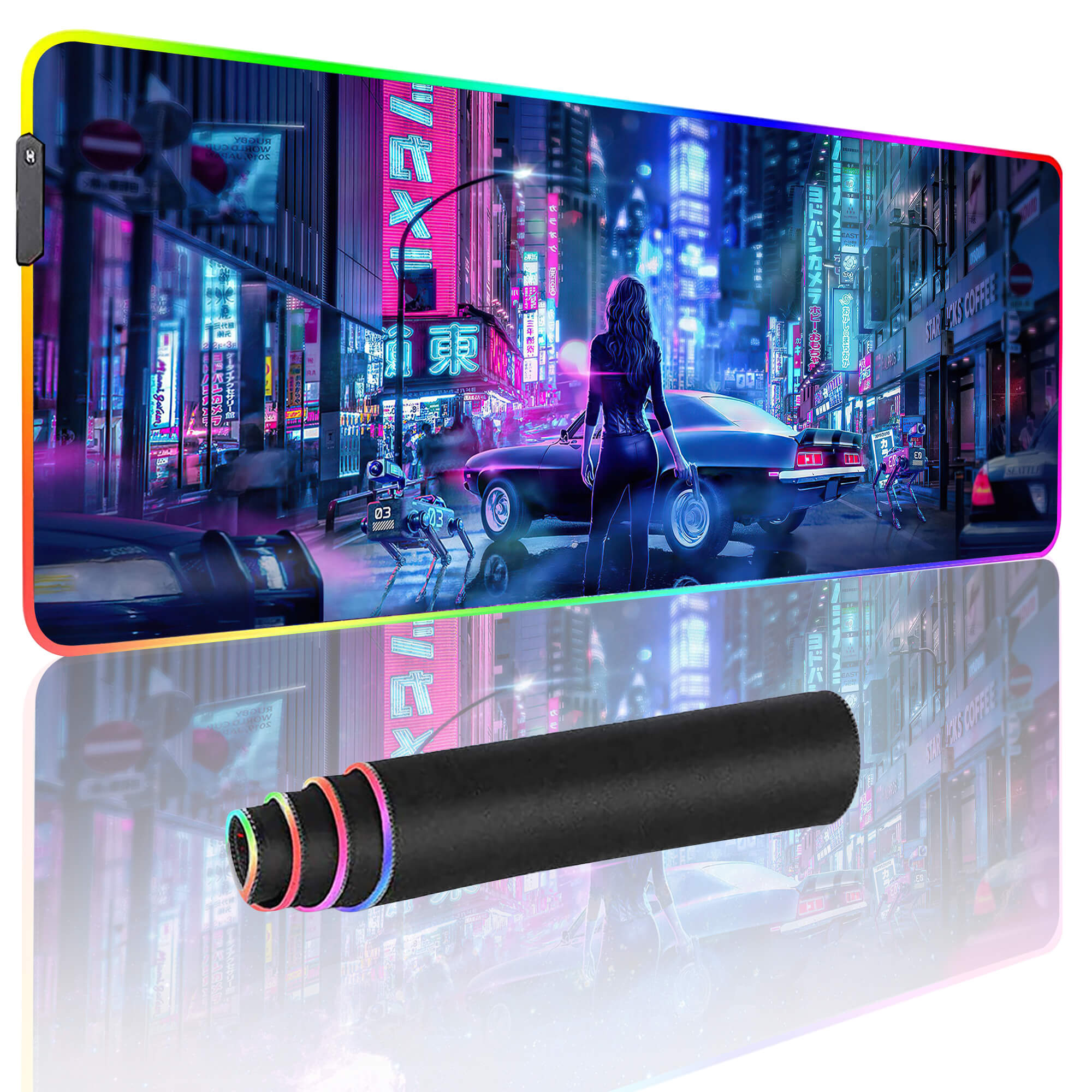 Cyberpunk Tokyo Night Gaming Mouse Pad(250175)
