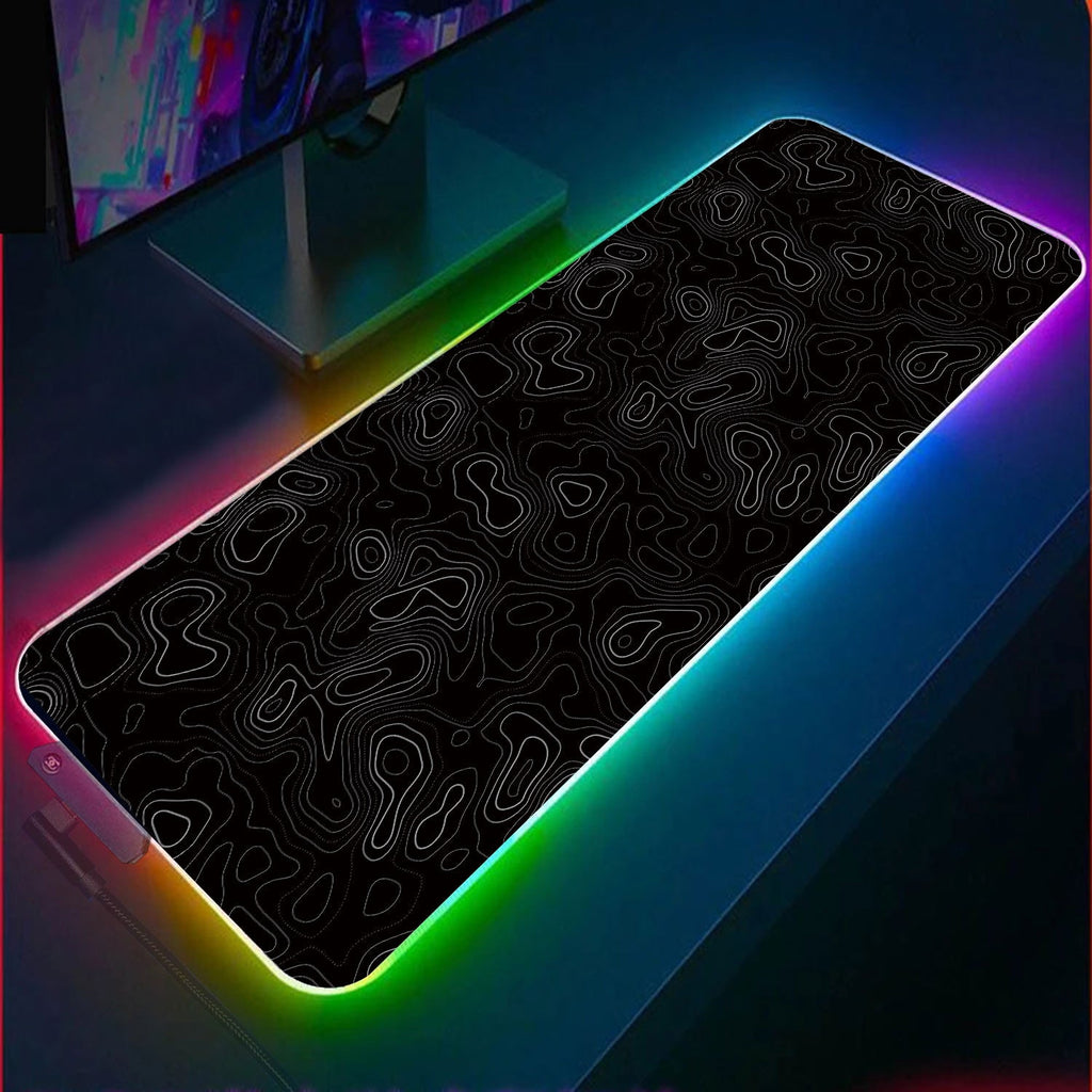 Abstract Lines RGB Gaming Mouse Pad (2 patterns)