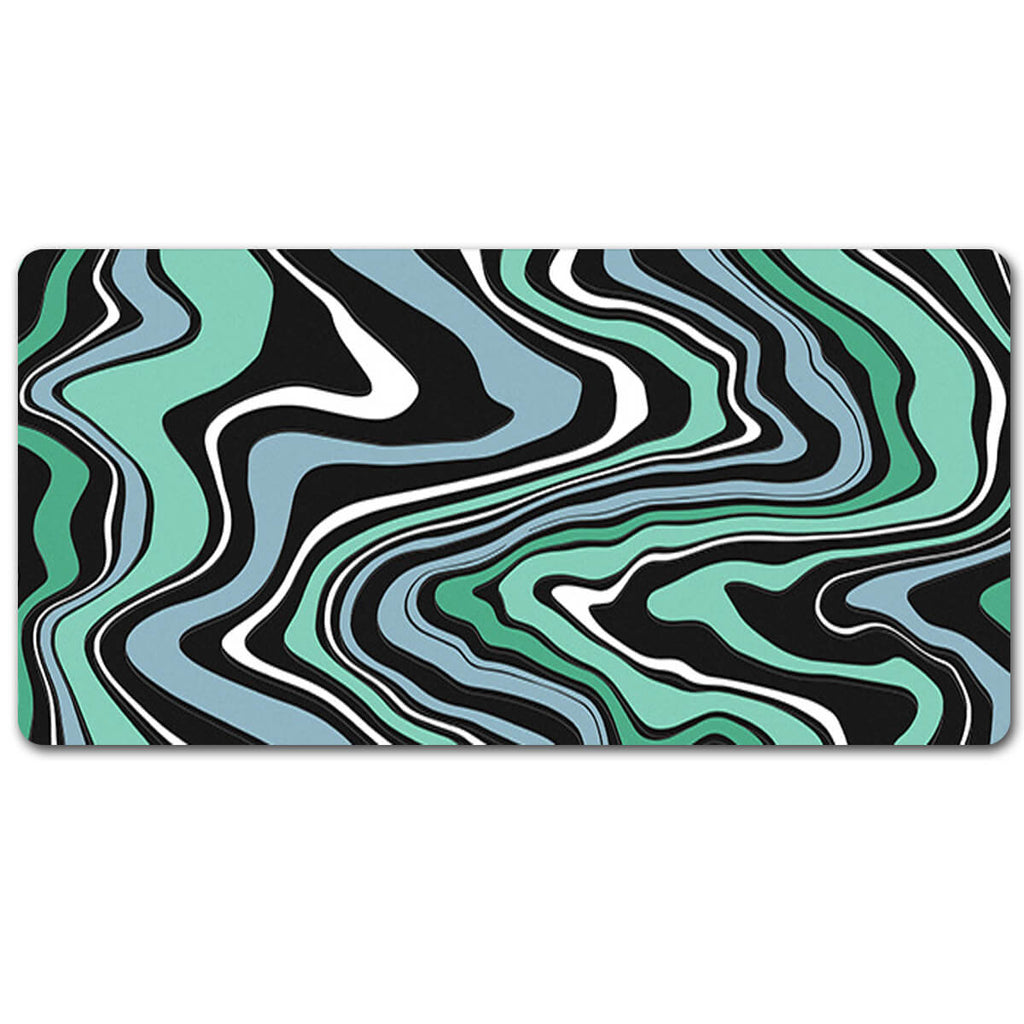 Abstract Green Pattern Mouse Pad Long