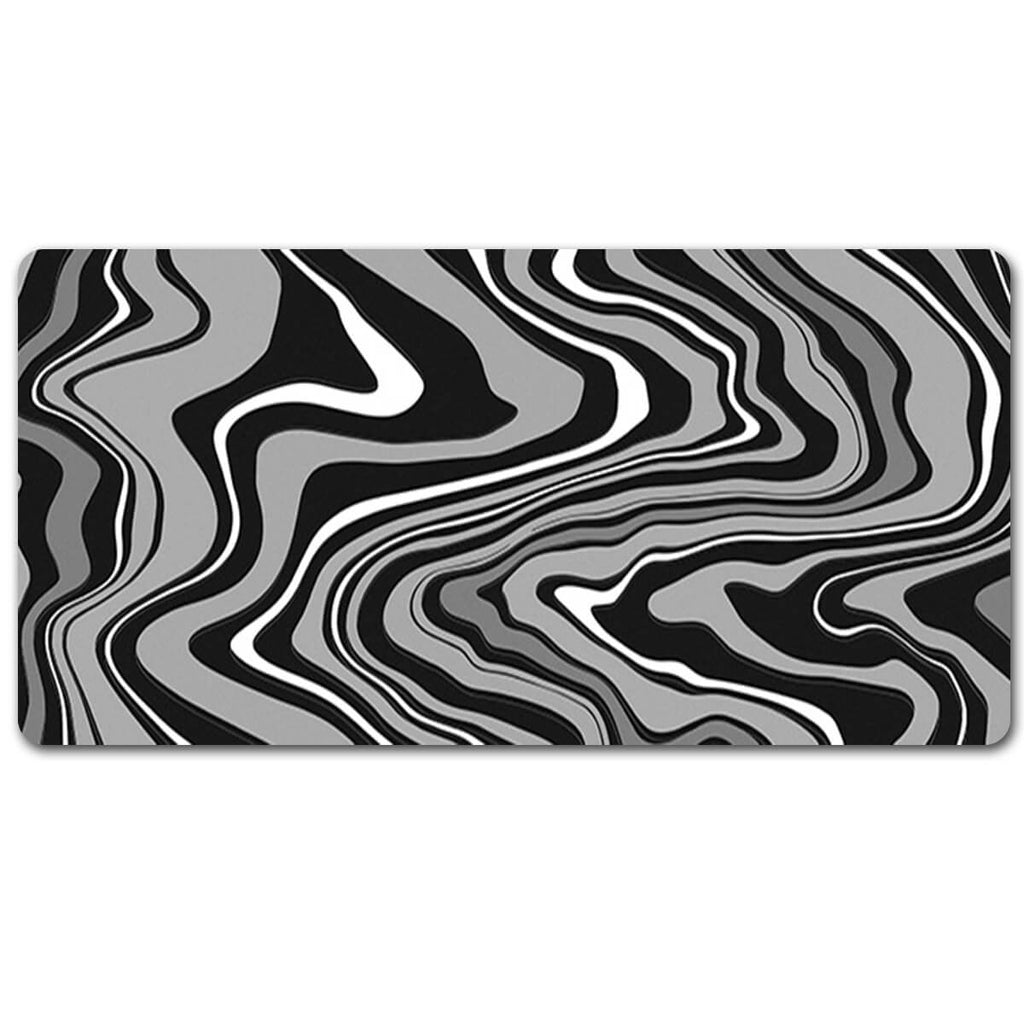 Abstract Gray Pattern Mouse Pad Long