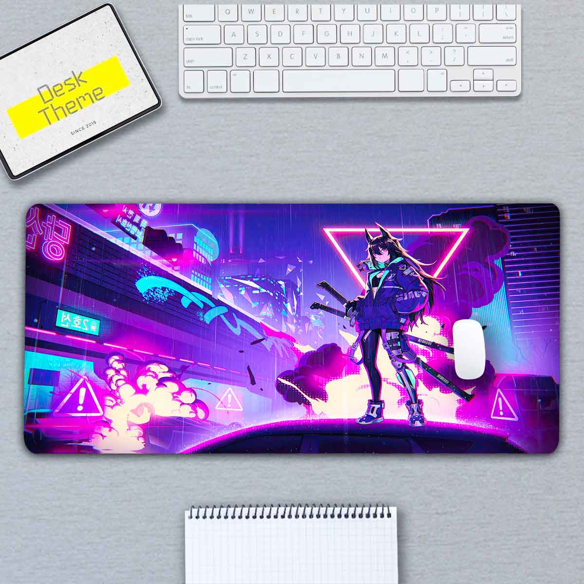 Cyberpunk Girl Desk Pad Long