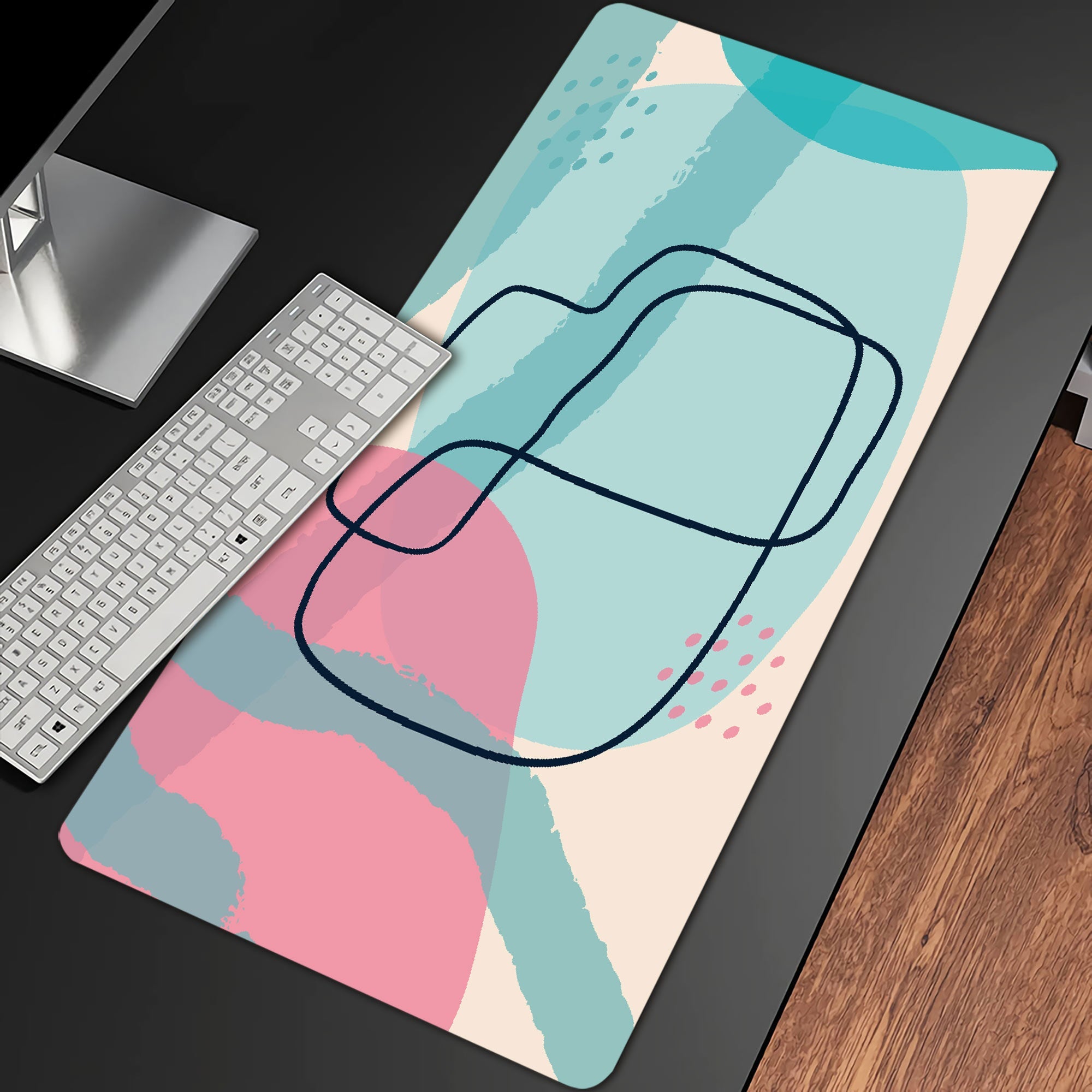 Mid Century Modern Colors Desk Pad(4 Patterns)