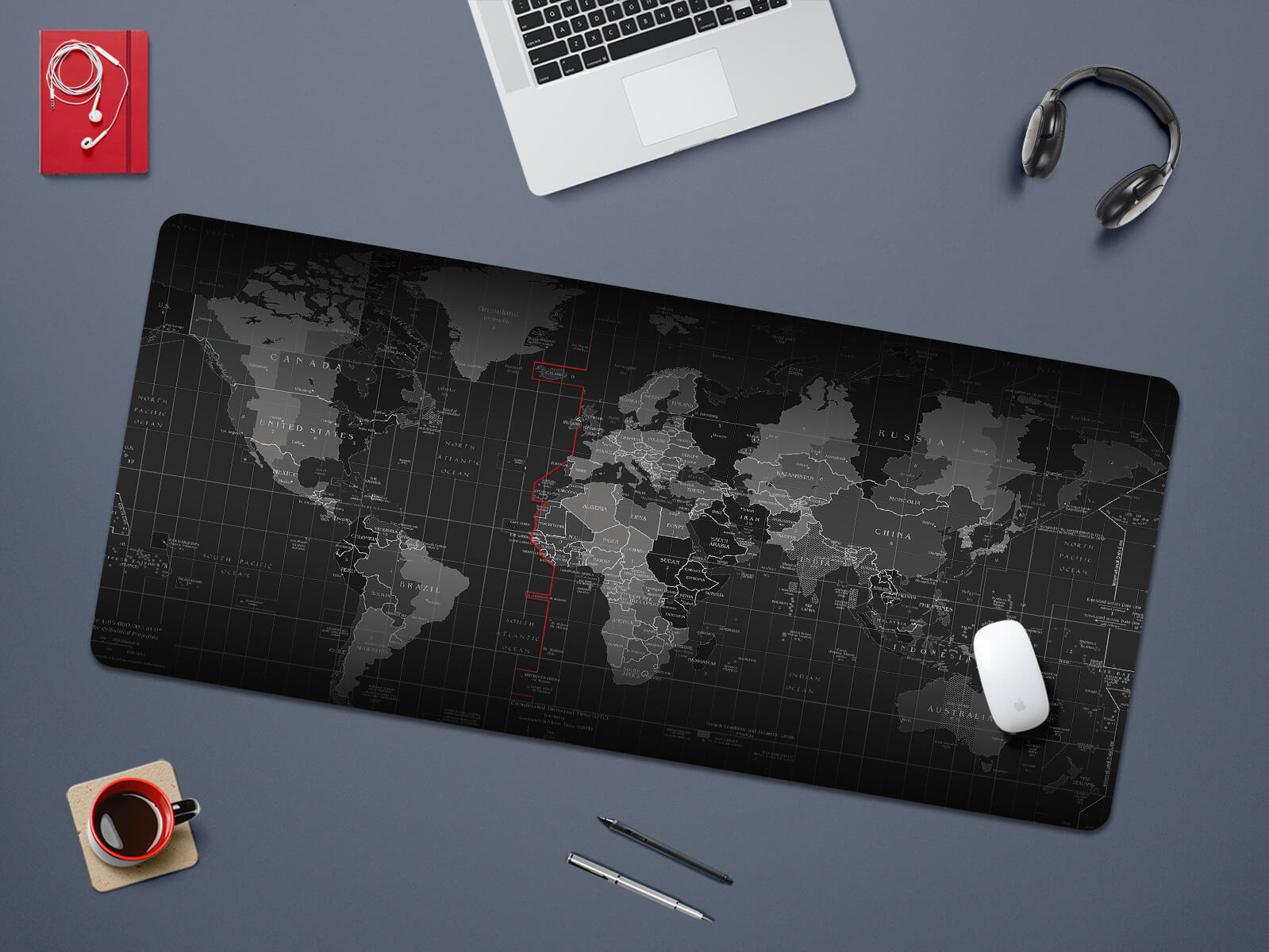 World Map Desk Pad