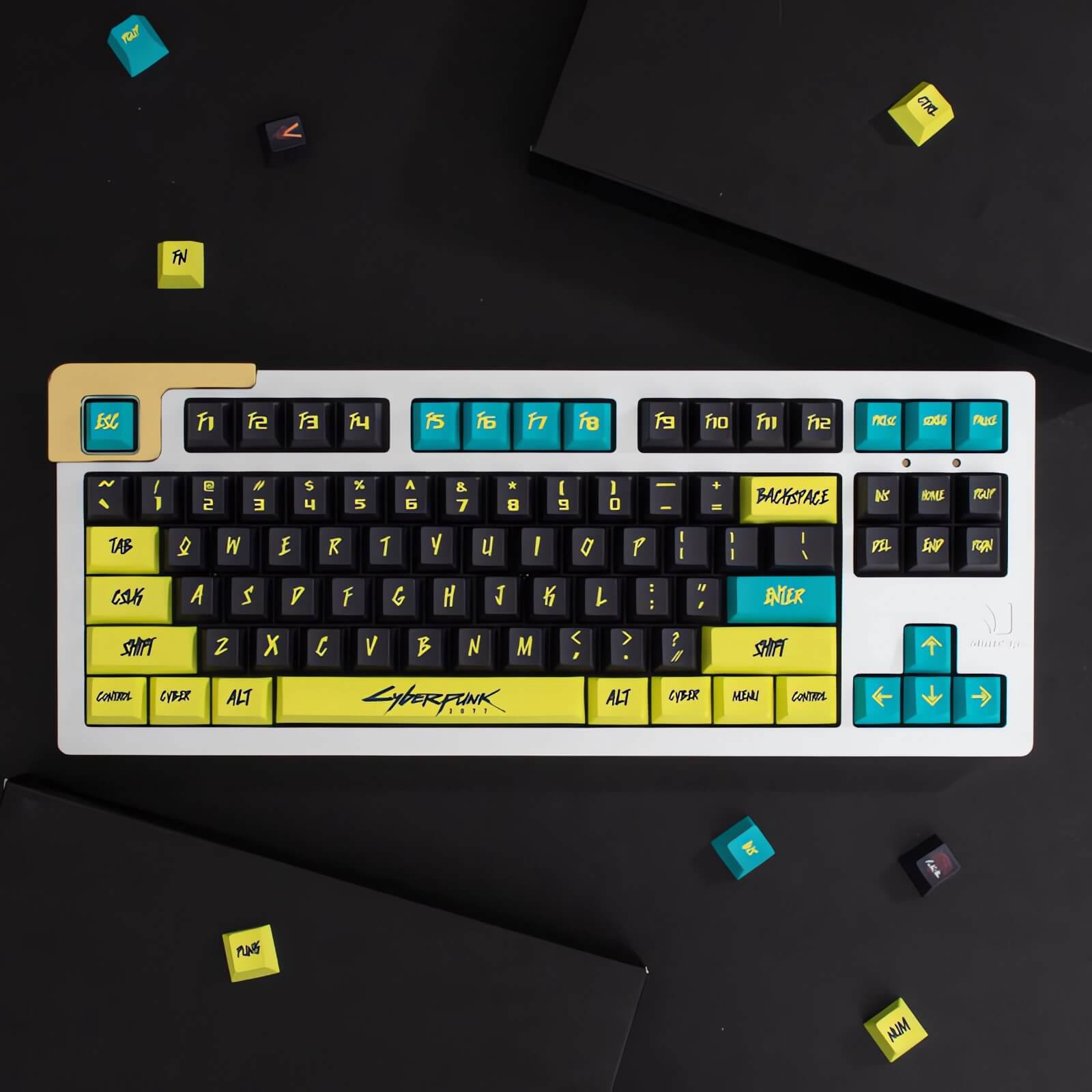 130 pcs Cyberpunk Keycap Set, Cherry Profile