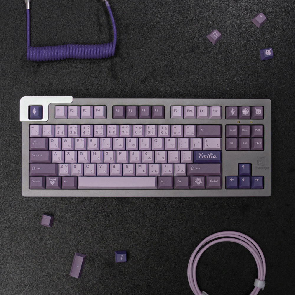 130 pcs Purple Witch Keycap Set, Cherry Profile