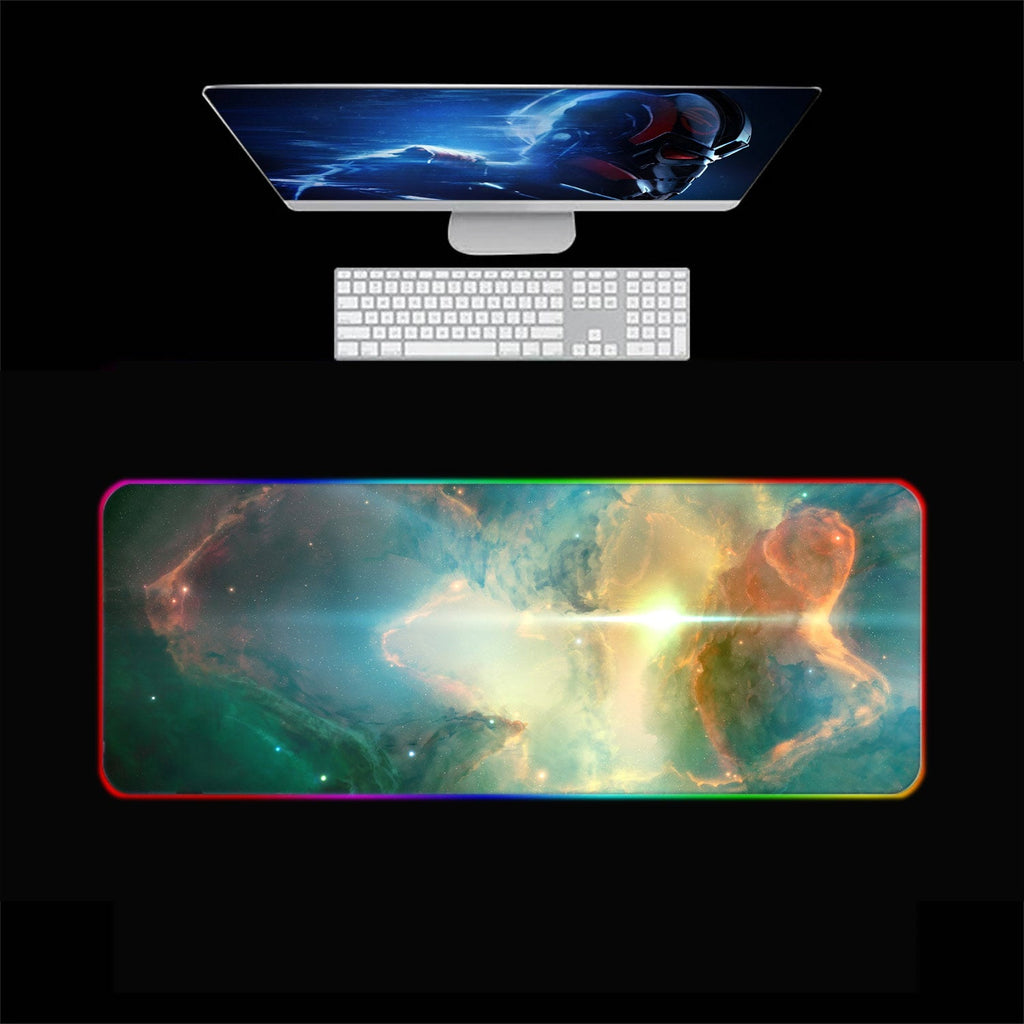 Universe Nebula RGB Gaming Mouse Pad