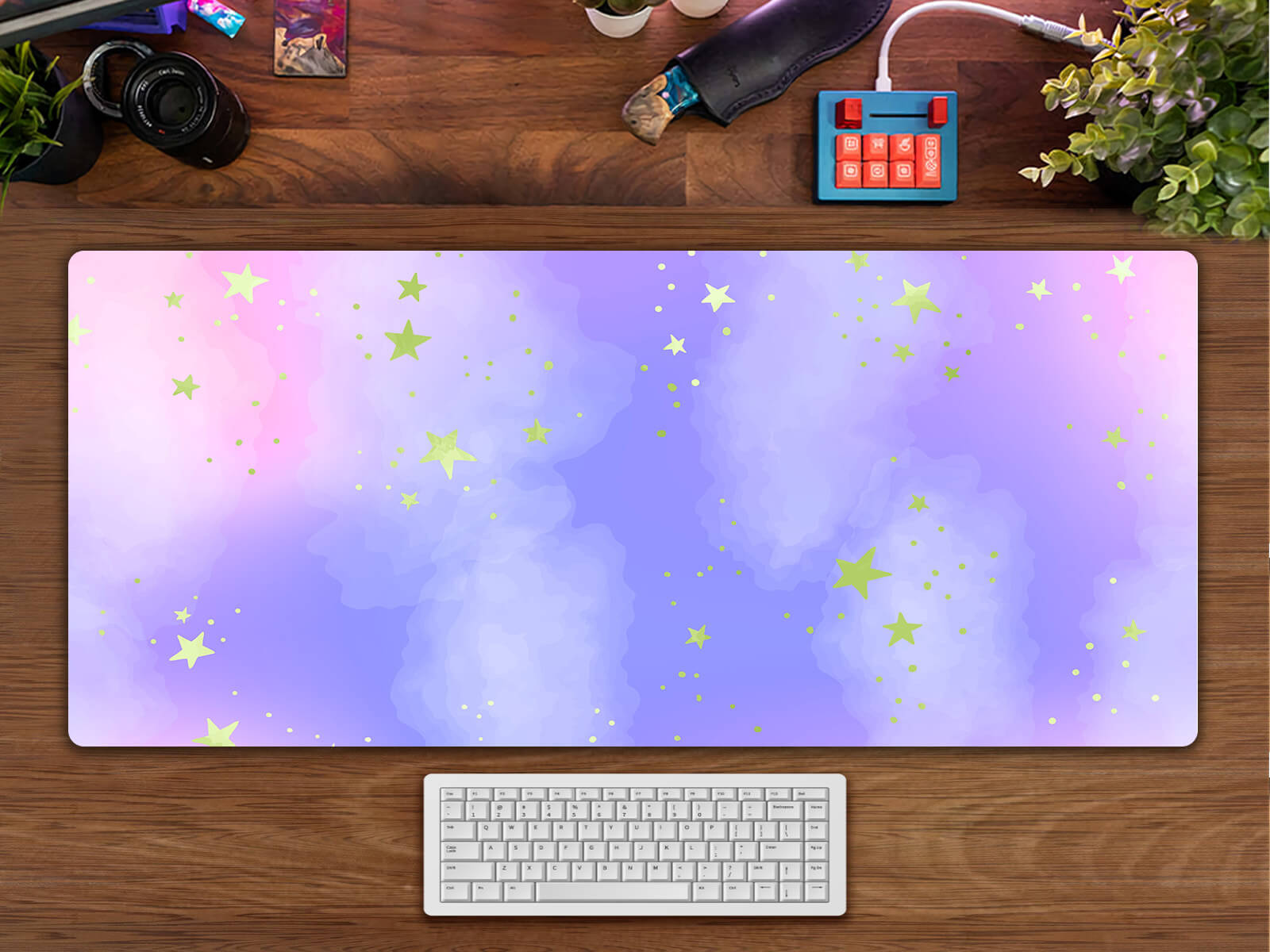 Purple Pastel Clouds Desk Mat(4 Colors)