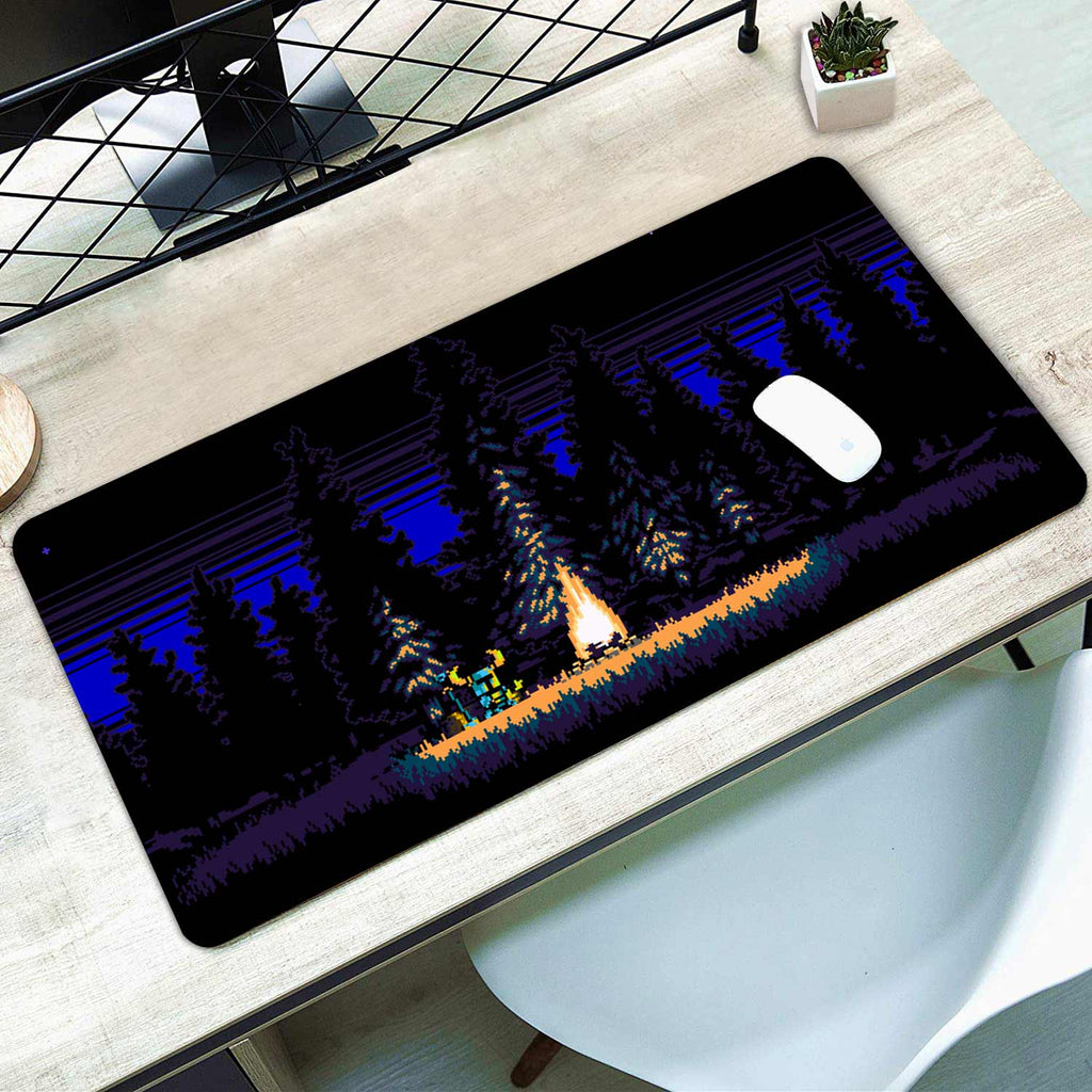 Knight Pixel Art Desk Pad