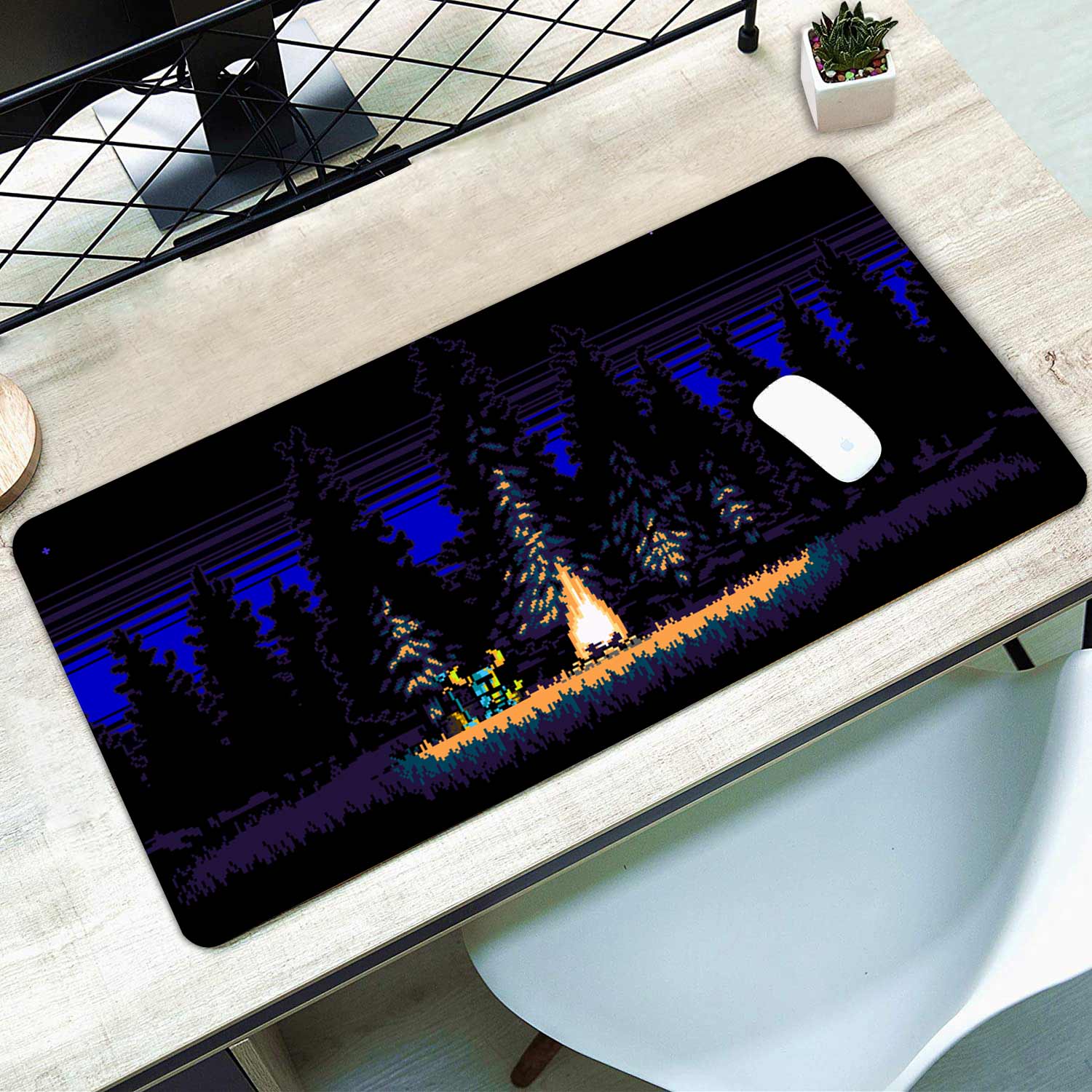 Knight Pixel Art Desk Pad