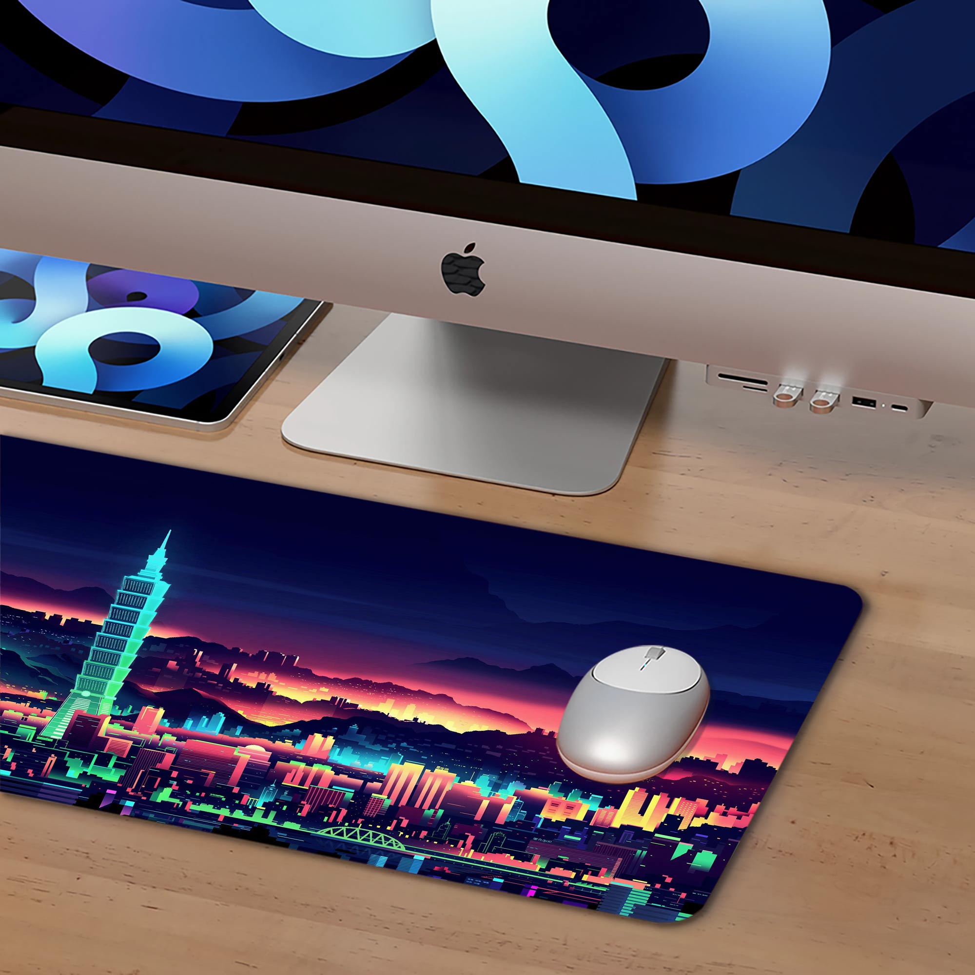 Neon City Desk Pad