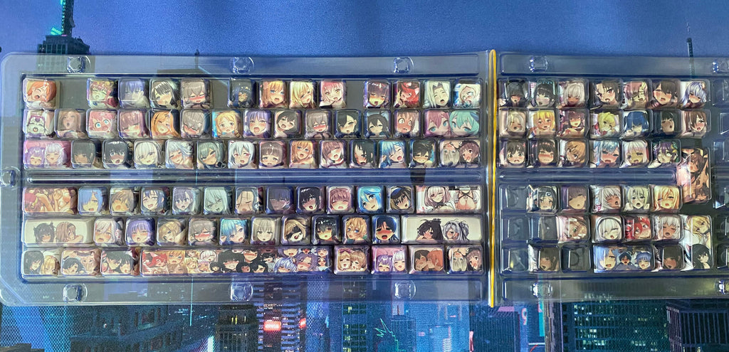 108 pcs Hentai Girl Backlit Keycaps Set