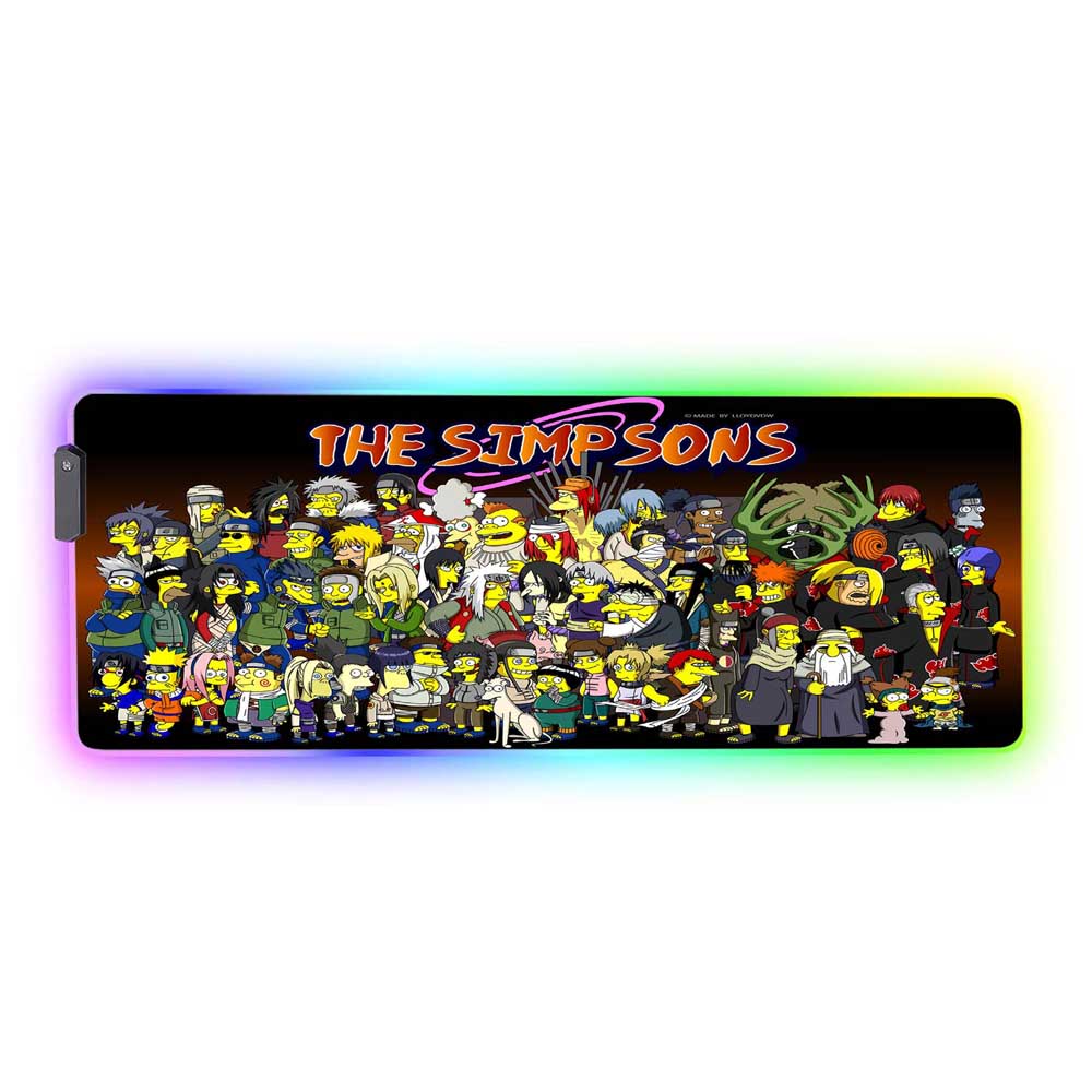 Naruto&Simpsons RGB Gaming Mouse Pad