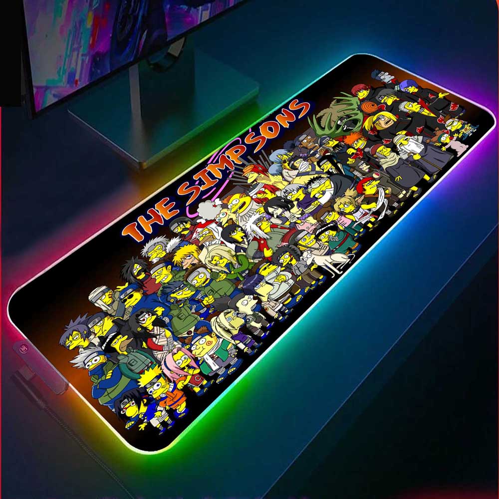Naruto&Simpsons RGB Gaming Mouse Pad
