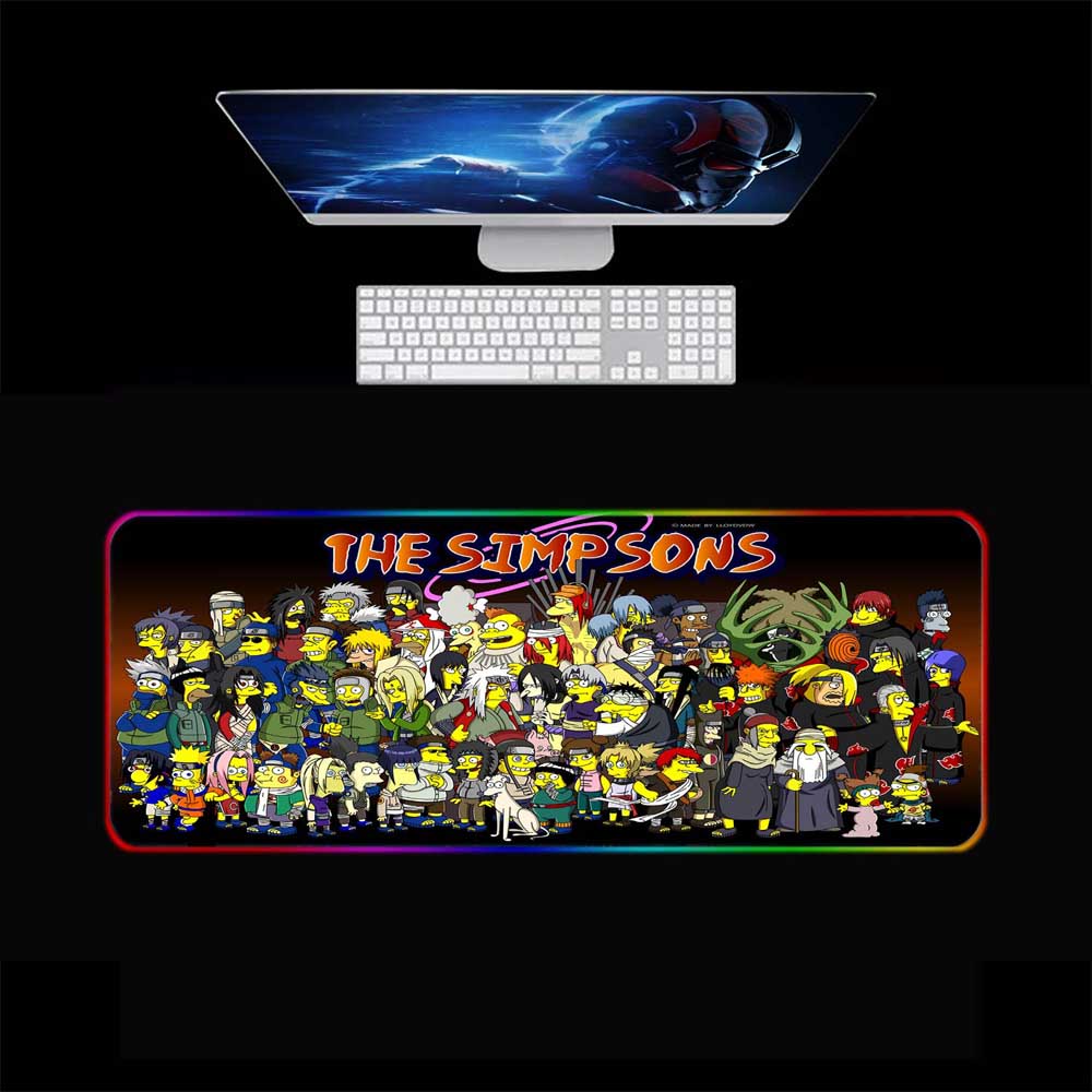 Naruto&Simpsons RGB Gaming Mouse Pad