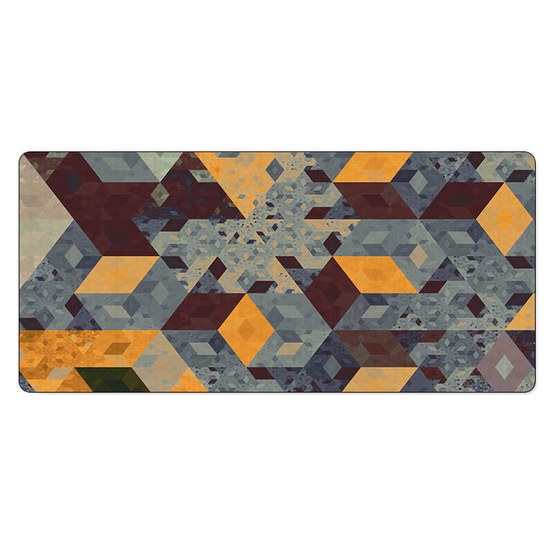 Yellow Rhombus Diamond Desk Pad