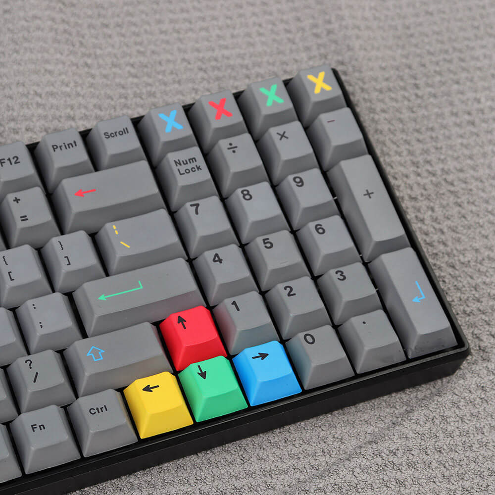 130 pcs Cement Gray Keycap Set, Cherry Profile