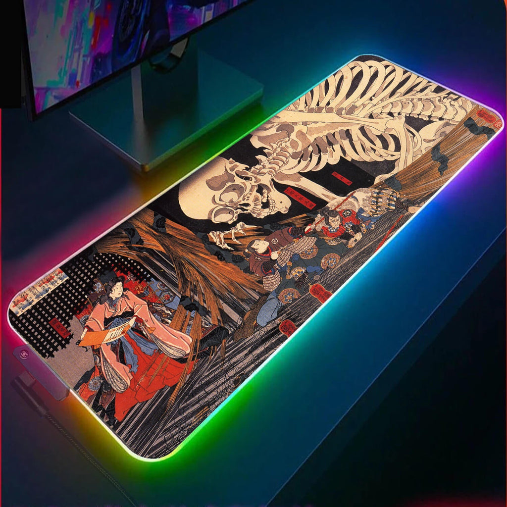 Japanese Skull Gaming Desk Pad