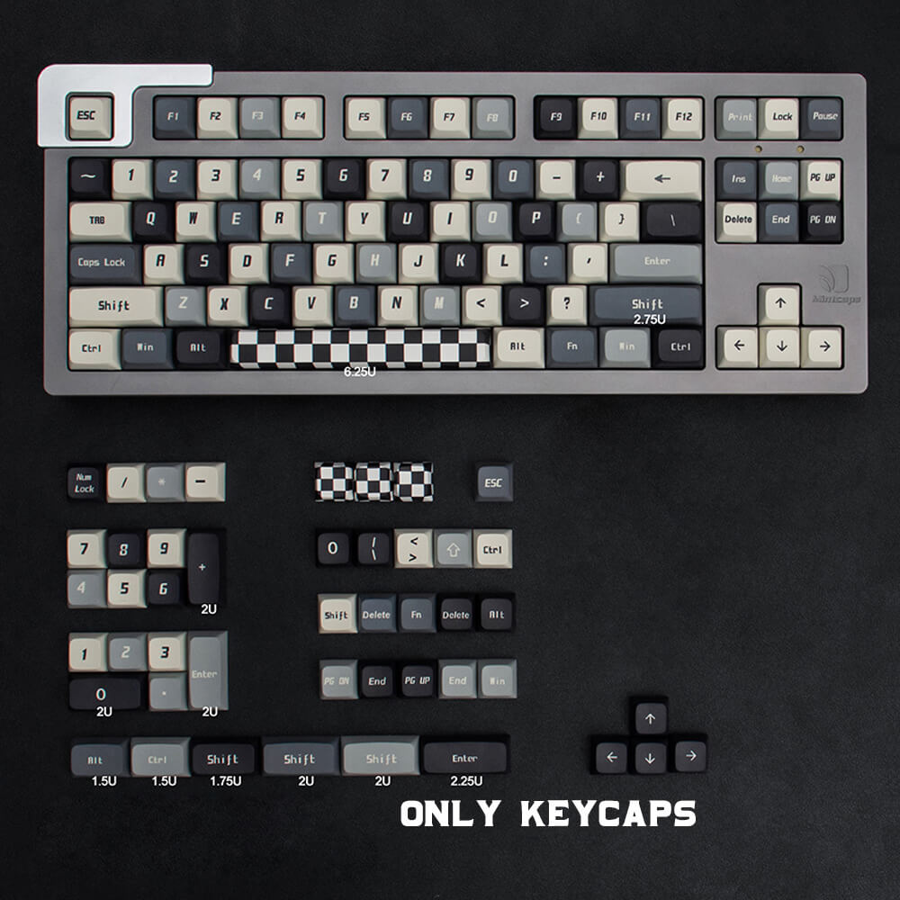 133 pcs Grid Keycap Set，XDA Profile