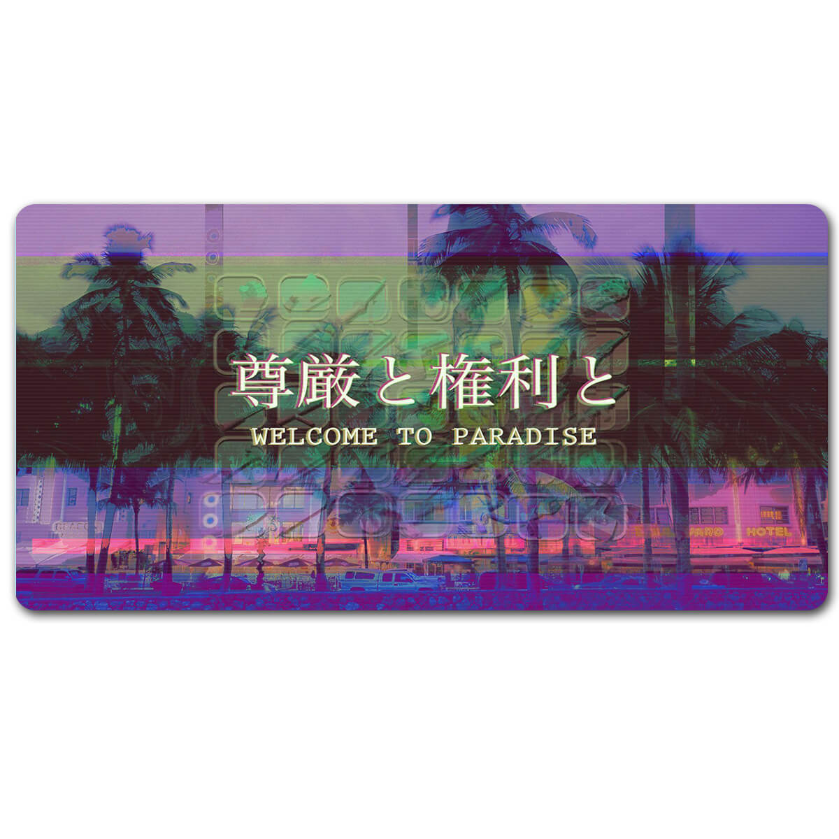 Vaporwave PARADISE Gaming Desk Pad