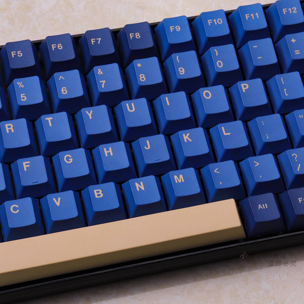 130 Pcs Royal Blue Keycap Set, Cherry Profile