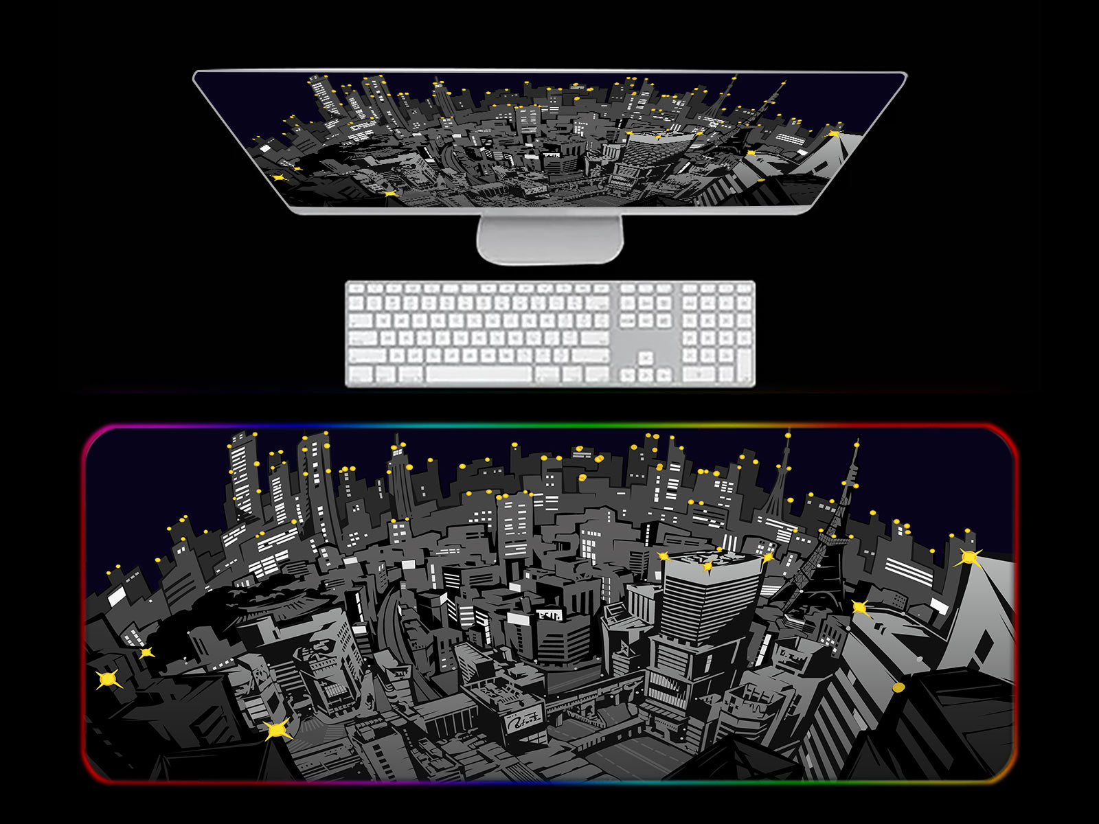 PERSONA 5 City RGB Gaming Mouse Pad