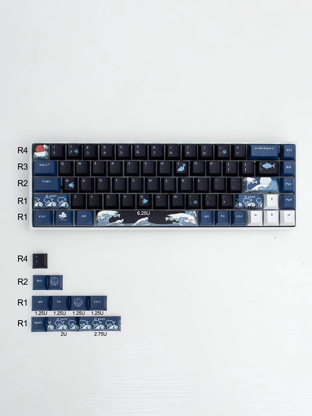 78 pcs Greatwave Keycap Set, Cherry Profile