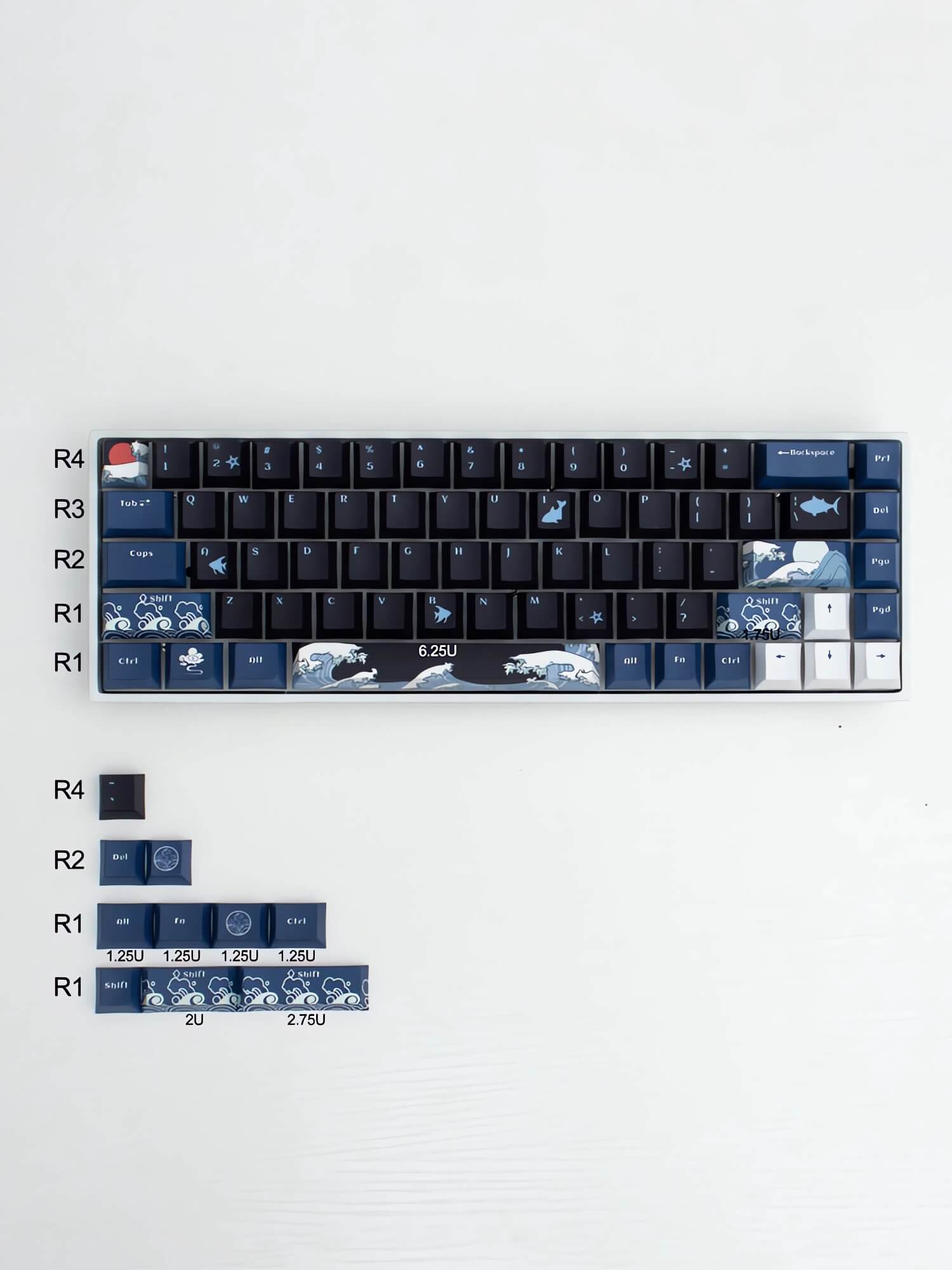 78 pcs Greatwave Keycap Set, Cherry Profile