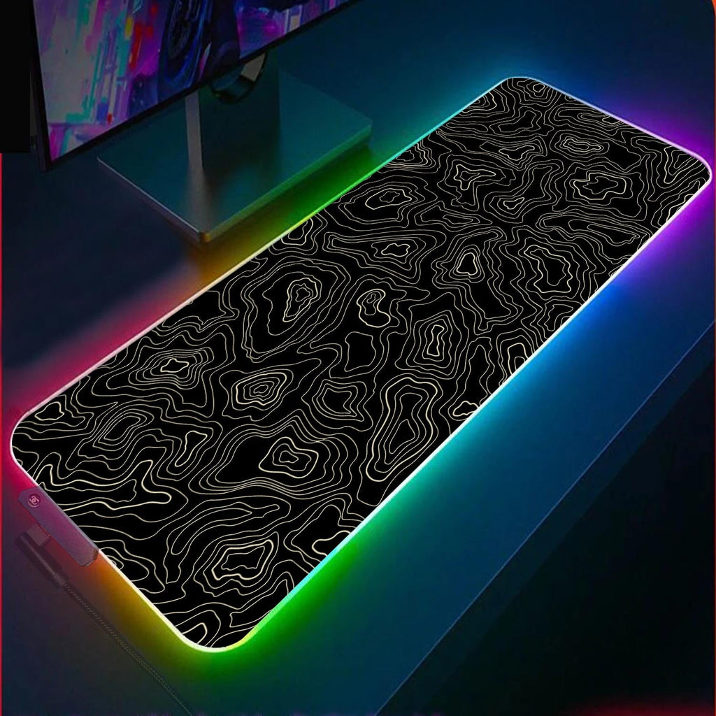 Abstract Lines RGB Gaming Mouse Pad (2 patterns)