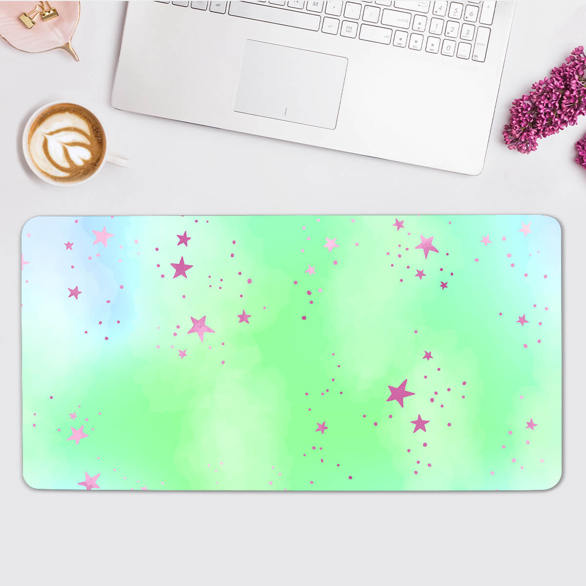 Purple Pastel Clouds Desk Mat(4 Colors)