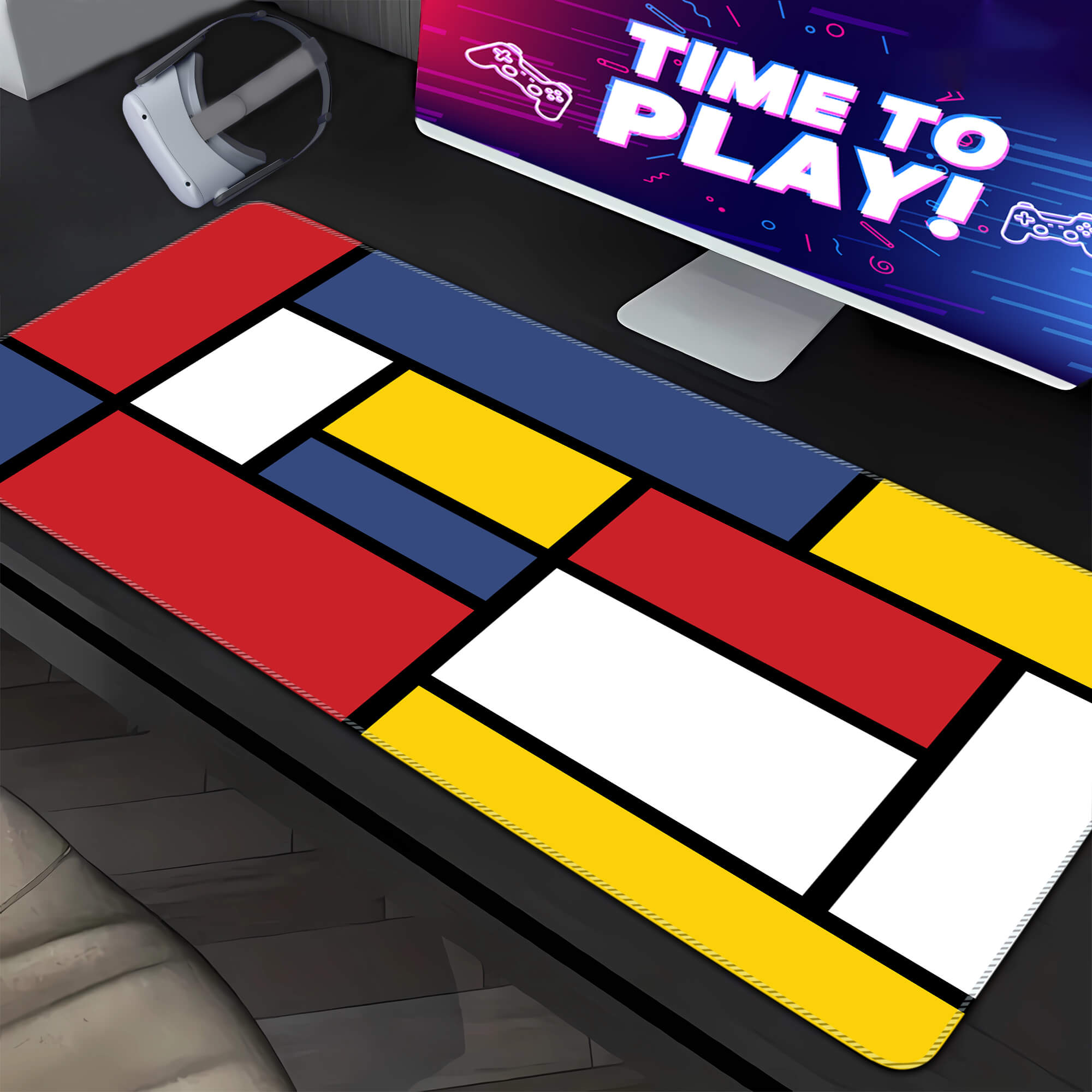 Colorful Rectangles Desk Mat (2 Versions)