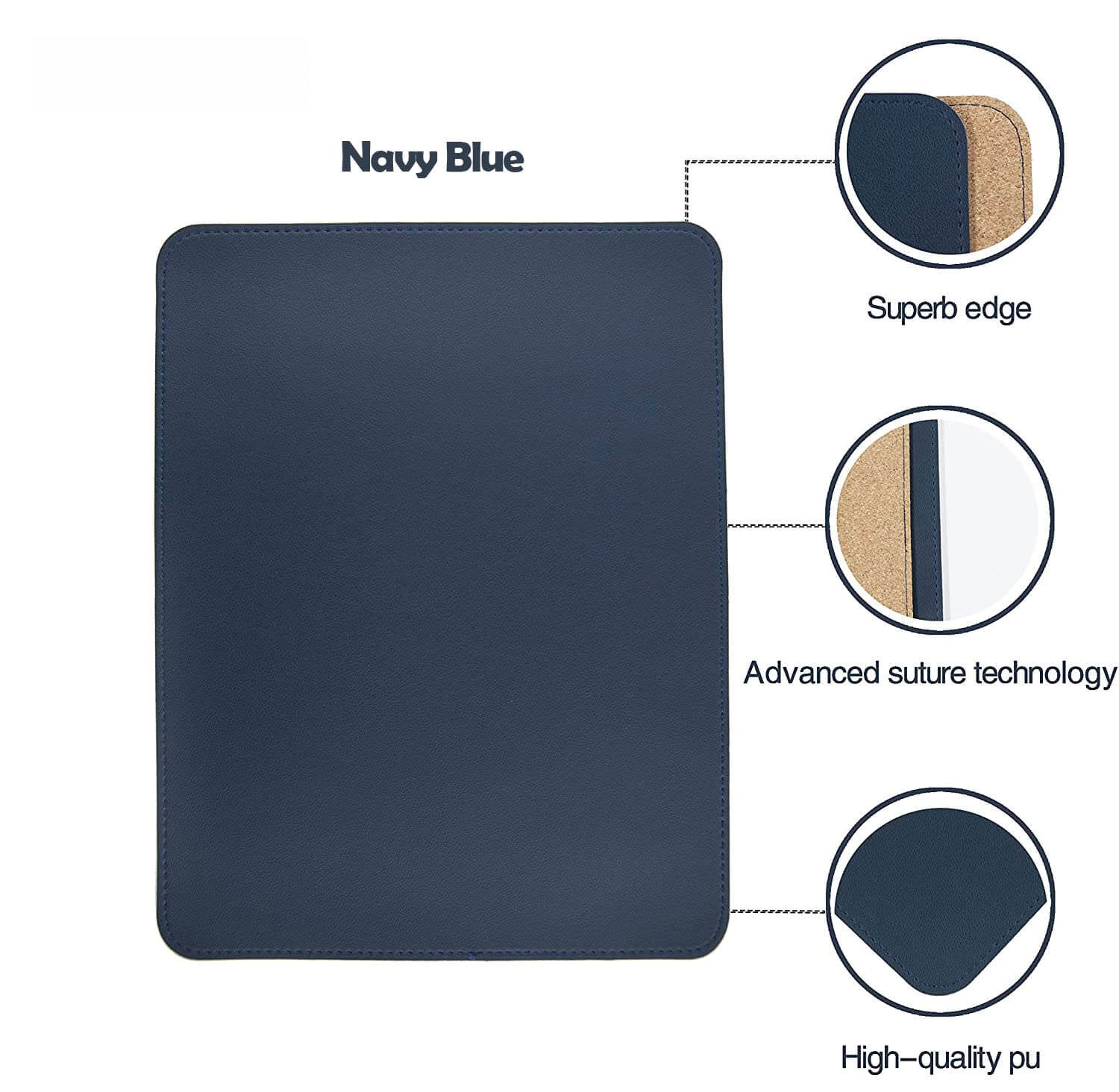 Leather & Cork Double Side Desk Mat (9 colors)