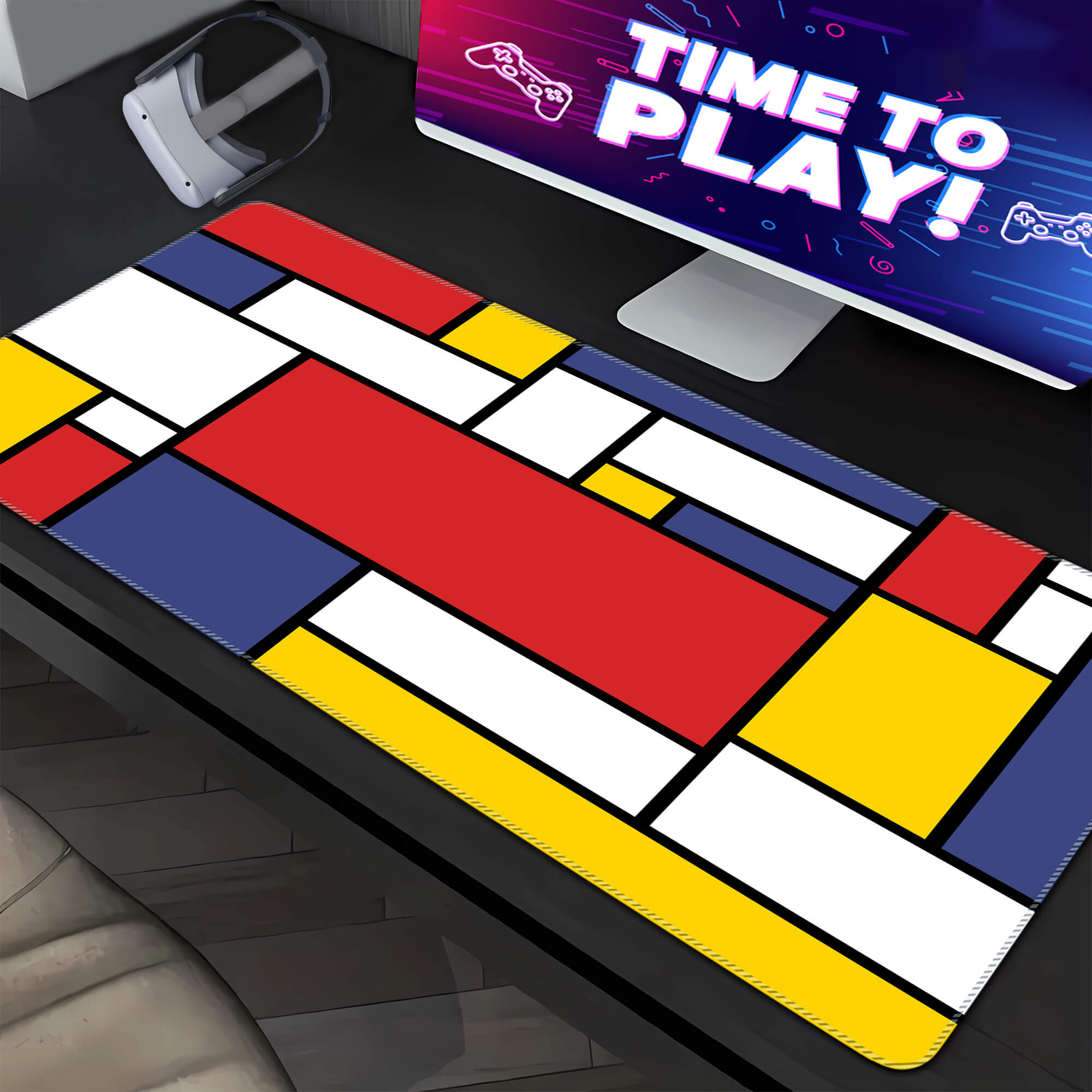 Colorful Rectangles Desk Mat (2 Versions)