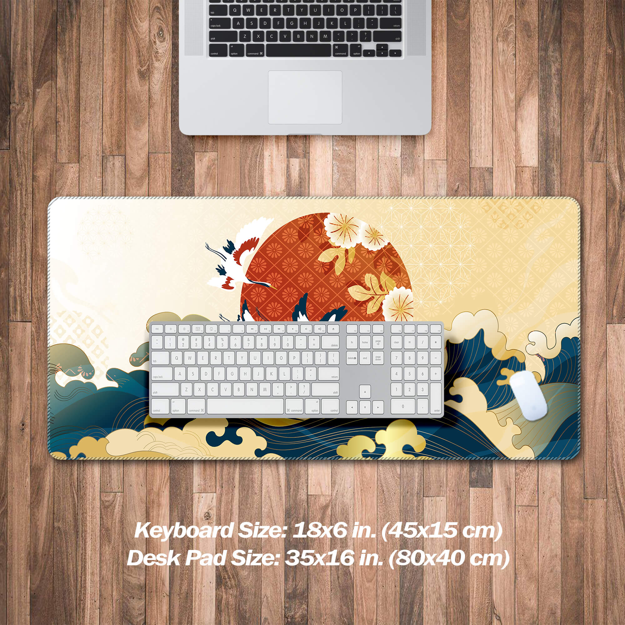 Japanese Ukiyo-e Crane Mouse Pad(3 Patterns)