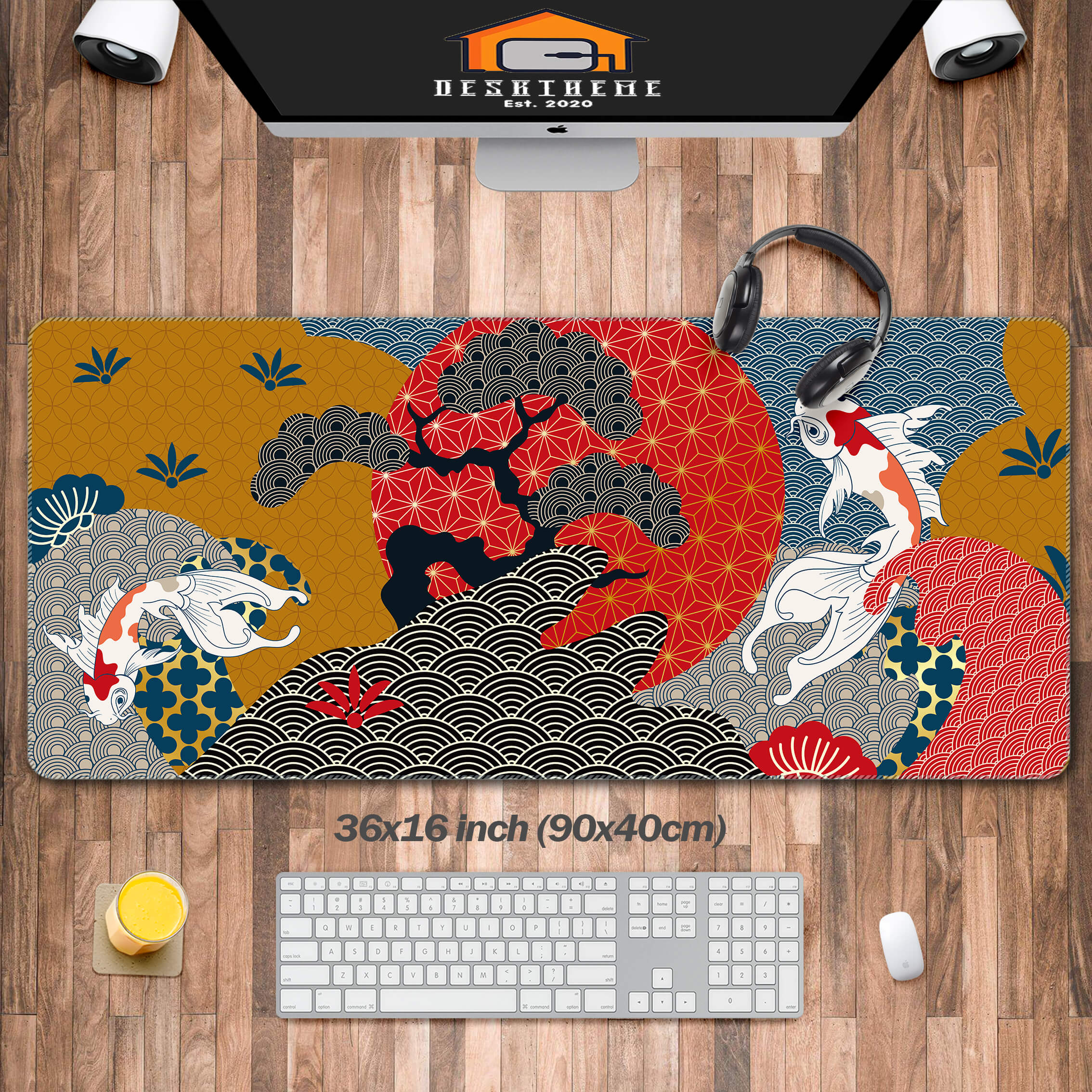 Japanese Ukiyo-e Crane Mouse Pad(3 Patterns)