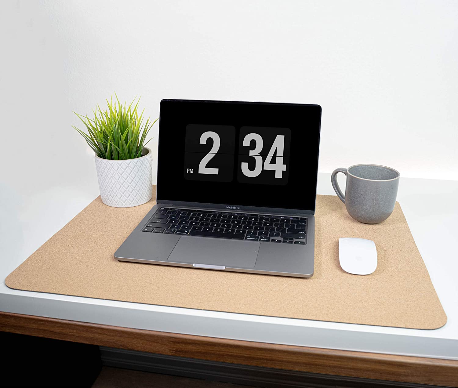 Leather & Cork Double Side Desk Mat (9 colors)