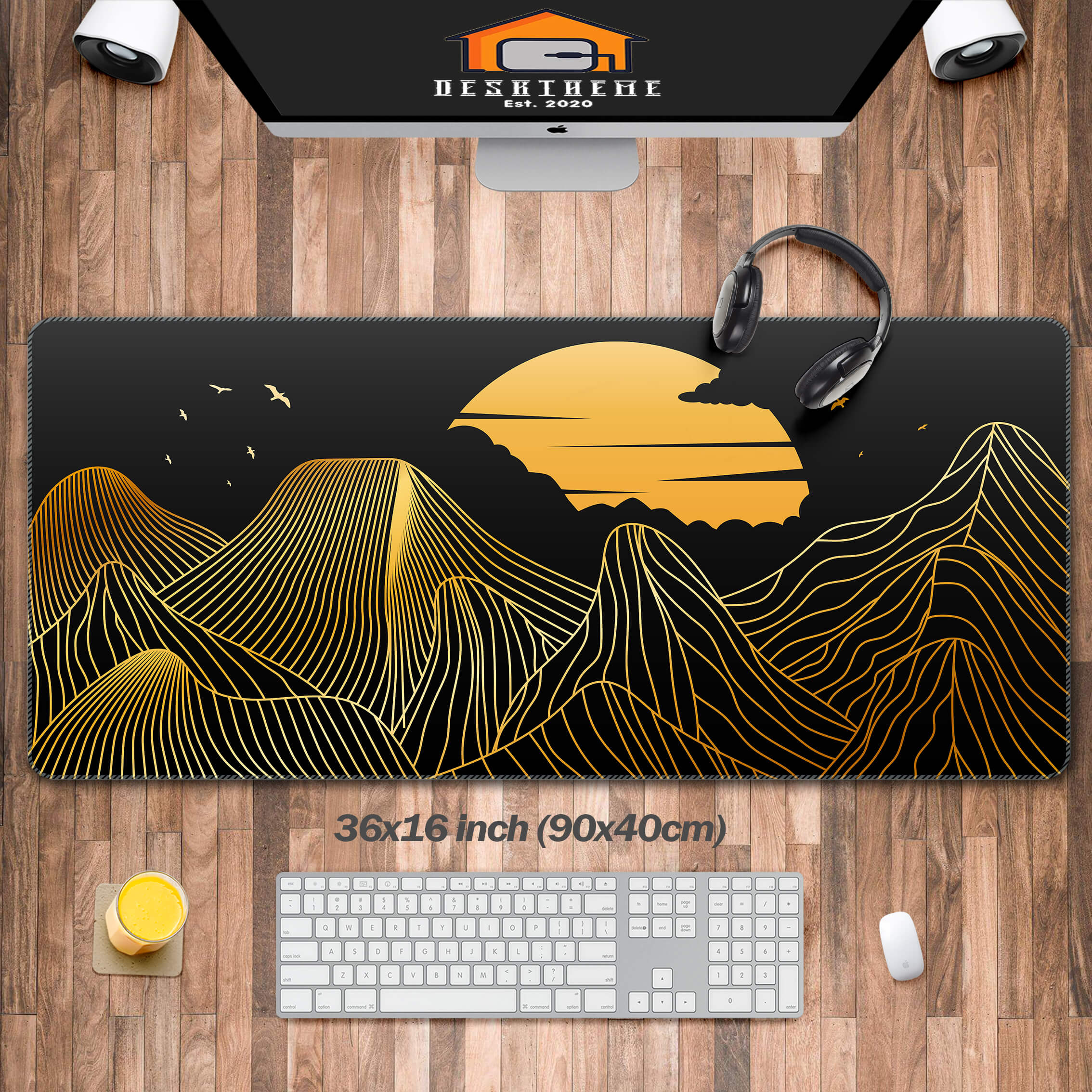 Black and Gold Mouse pad XXL(3 Designs)