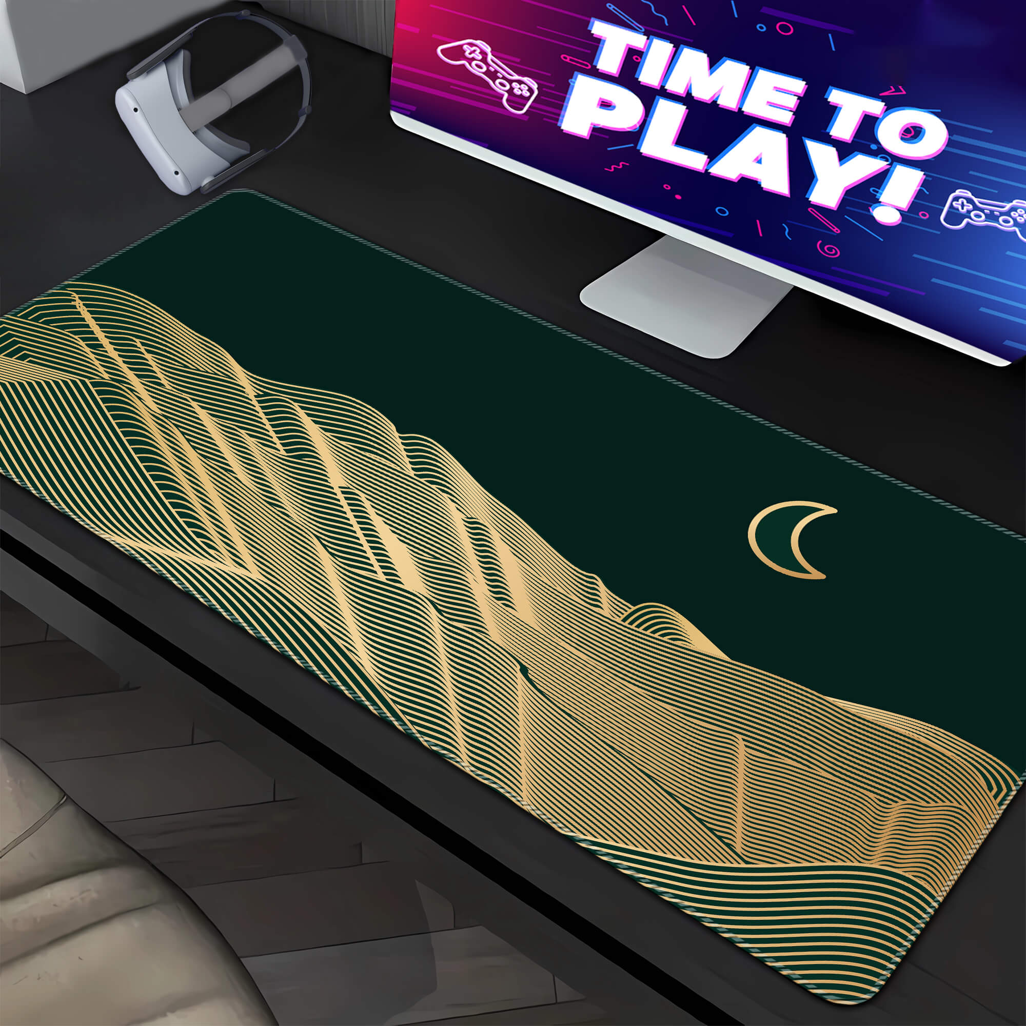 Black and Gold Mouse pad XXL(3 Designs)