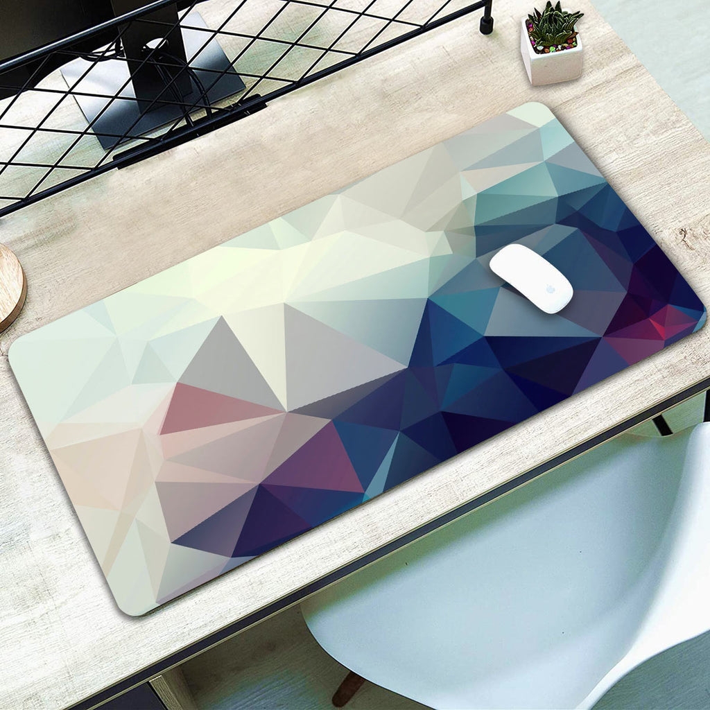 Dark blue & White  Desk Pad