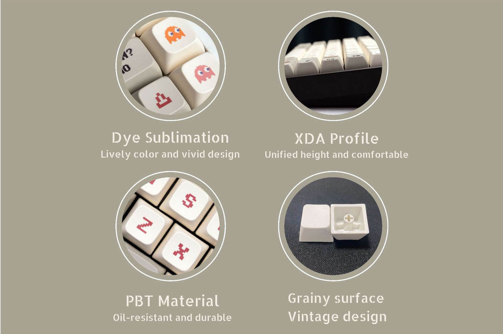 143 pcs Vintage FC Keycap Keycap Set，XDA Profile