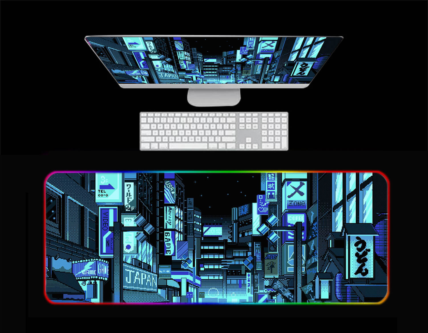 Vaporwave Tokyo Street Gaming Mouse Pad (4 colors)